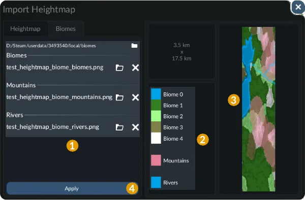 Map Editor biome mask import and preview